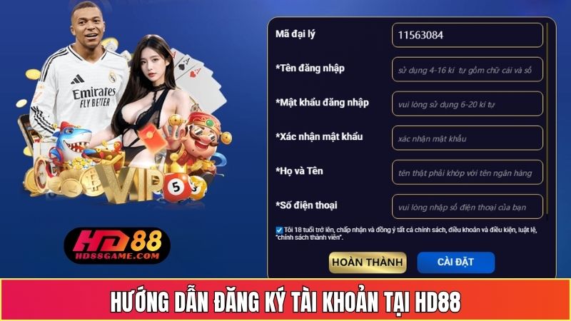 Hướng Dẫn Đăng Ký Tài Khoản HD88