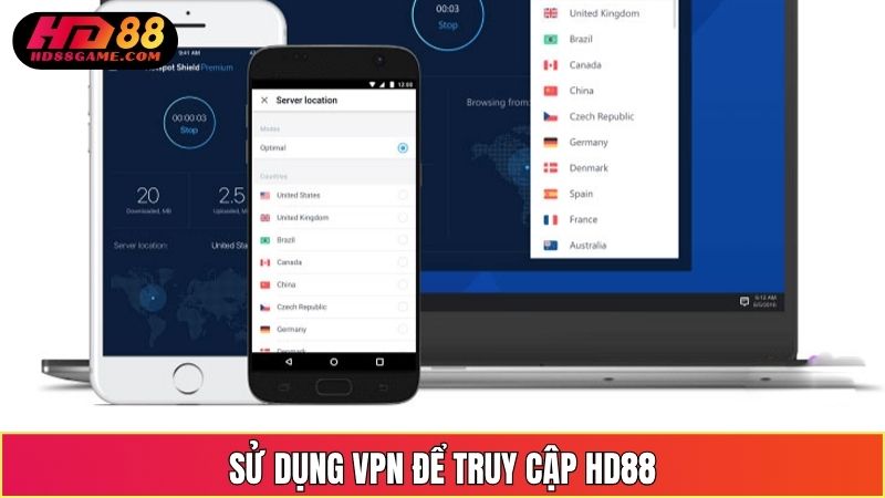 Sử dụng VPN để truy cập hd88